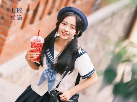 jk少女 JK 日系 二次元 女生 青春 街拍 可爱 少女 美好